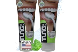 PEAK ESSENTIALS THE ORIGINAL TUNG GEL Peak Essentials | TUNG Tongue Gel | Mint Blast Natural Tongue Cleaning Paste | Bad Breath and Halitosis | Mouth Odor Eliminator | Fight Bad Breath | BPA Free | Made in America (2 PACK)