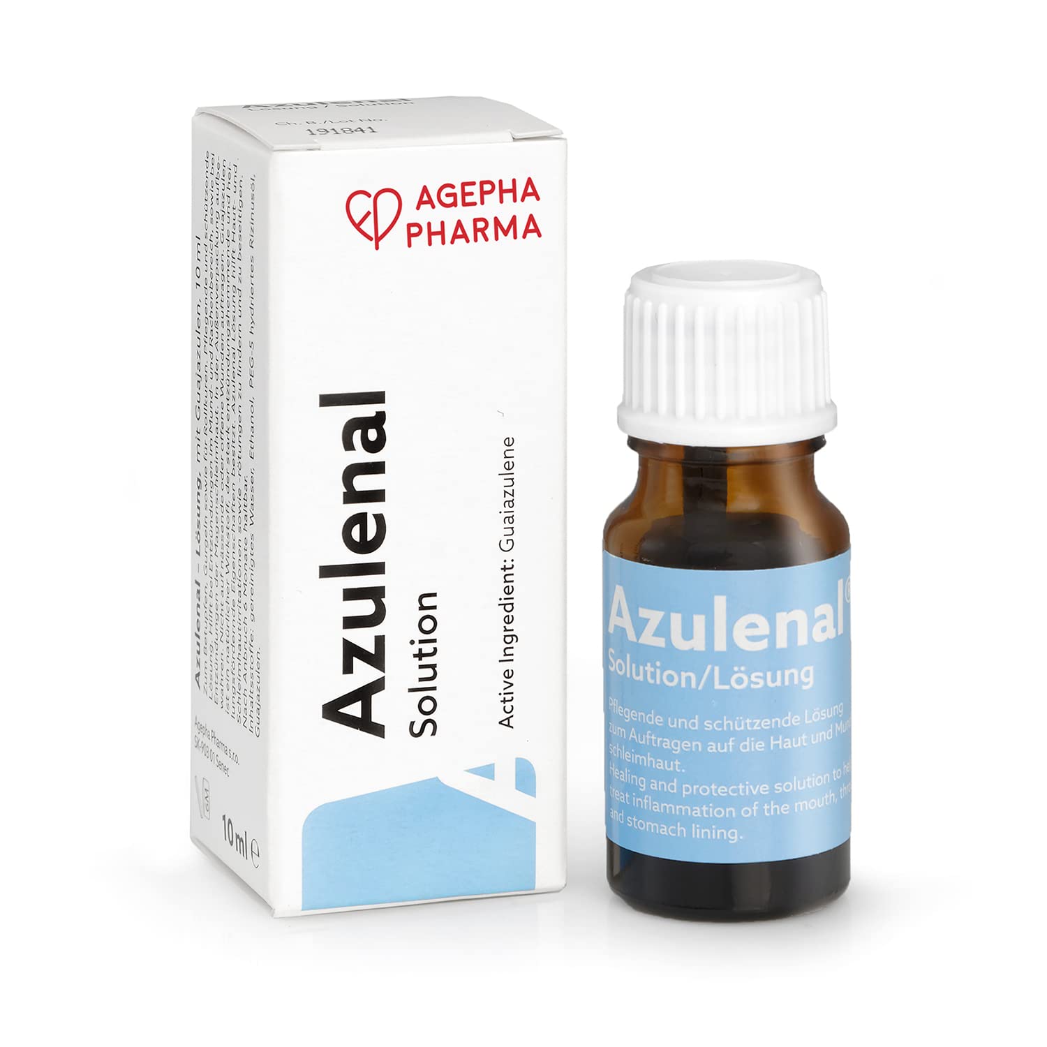 Azulenal Solution for Mouth & Stomach Ulcers | Canker Sores, Gingivitis, Peptic Ulcers | Soothes Sore Throat & Aids Digestion | Anti-Inflammatory with Guaiazulene - 10ml