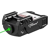 Votatu H3L-G Green Laser Sight, Aluminum Ultra Low Profile Picatinny Mount Green Dot Sight, Strobe Mode Available, Magnetic U