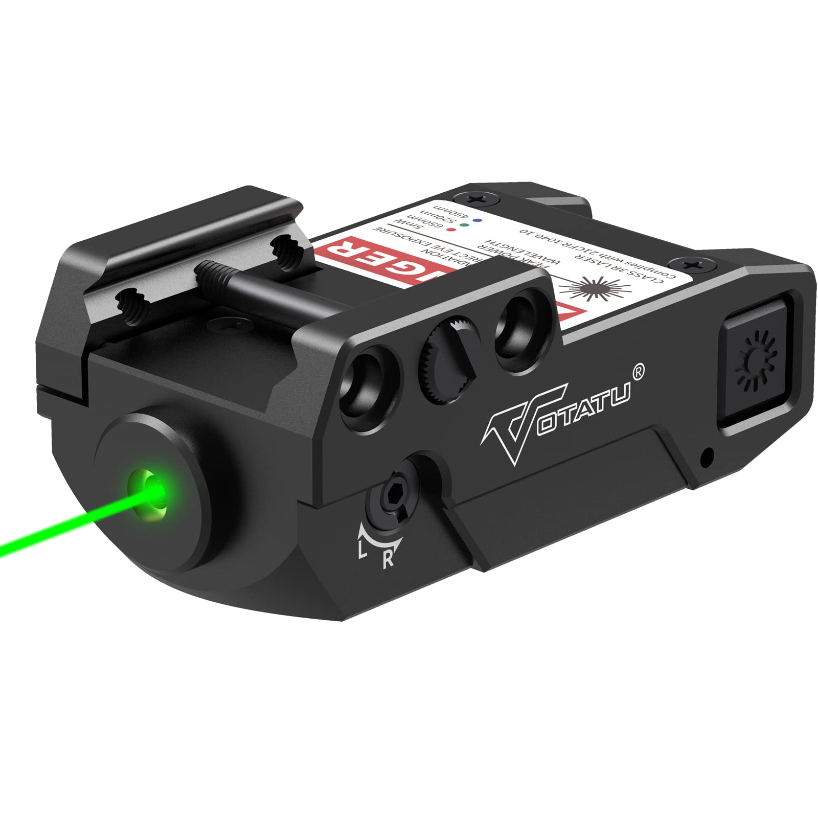 Photo 1 of Votatu H3L-G Green Laser Sight, Aluminum Ultra Low Profile Picatinny Mount Green Dot Sight, Strobe Mode Available, Magnetic USB Rechargeable and Ambidextrous Control