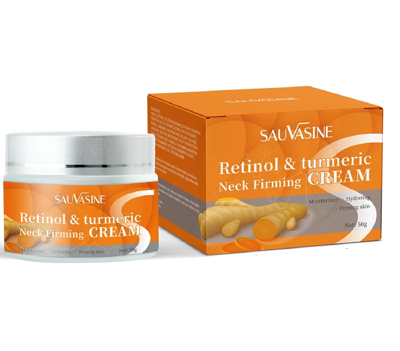 Turmeric Neck Firming Cream, Neck Tightening Cream Face Firming Cream All Natural Turmeric Skin Brightening Lotion For Tightening & Lift Skin, Fine lines, Loose & Sagging Skin On Face, Neck