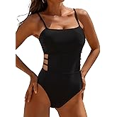 Hilinker Women Cut Out One Piece Swimsuit Slimming Sexy Tummy Control Bathing Suit Swimwear