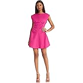 Donna Morgan Womens Dream Stretch Poplin A-line Mini Dress - Ruched Waist - Cocktail Party Dresses for Women
