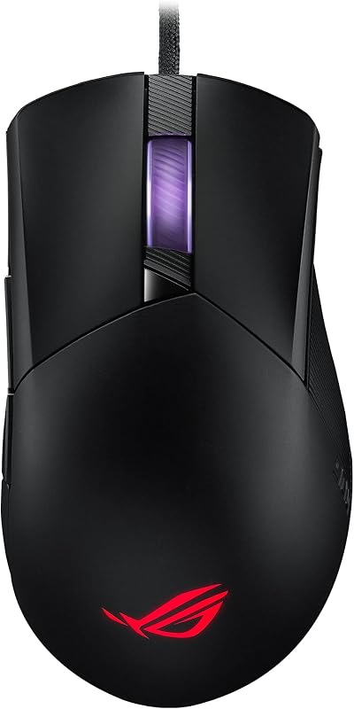 ROG Gladius III - Rato Gamer Assimétrico (26.000 DPI, desvio de 1%, Botões de ação instantânea, Soquete Switch Push-Fit II, estética ROG gravada a laser, ROG Paracord, Aura Sync) - Preto
