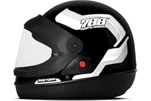 CAPACETE FECHADO PRO TORK SPORT MOTO 788 PRETO - BRANCO TAM. 56