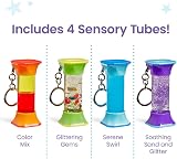 Learning Resources Soothing Swirlers Sensory Tubes Hand2mind 4 Pack Keychains view 2