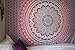 Exclusive Twin Pink Ombre Tapestry by JaipurHandloom Ombre Bedding, Mandala Tapestry, Multi Color Indian Mandala Wall Art Hippie Wall Hanging Bohemian Bedspread
