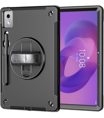 For Lenovo Idea Tab Pro 2025 Android 15 Tablet 12.7 Inch Tablet Model Case,Soft Silicone Adjustable Stand Cover Lightweight Kids Friendly,Black