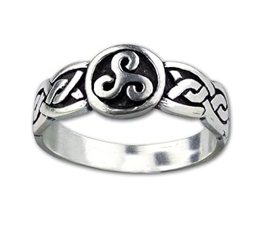 Ring keltische Triskele Dreierwirbel Peitschenrad 925er Sterling Silber