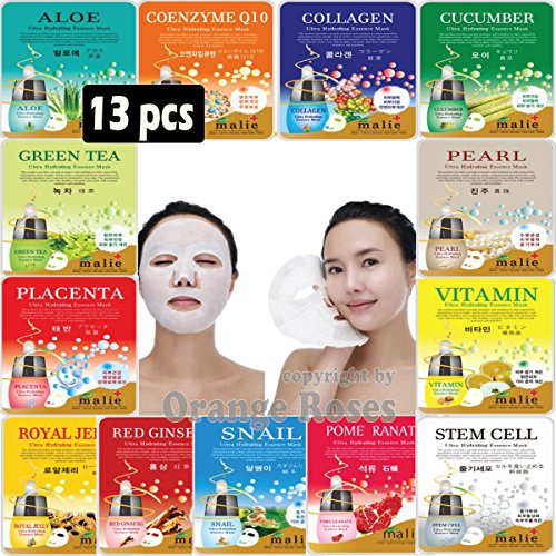 [OBS lab] 13 pcs Ultra Hydraiting Essence Mask ( 13 pcs Total ), Korean Facial Mask Sheet, Skincare Moisturizing