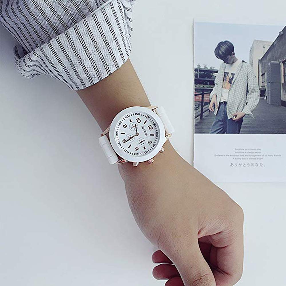 CdyBox Women Men Ladies Fashion Luxury Silicone Quartz Watch Unisex Jelly Wrist Watch