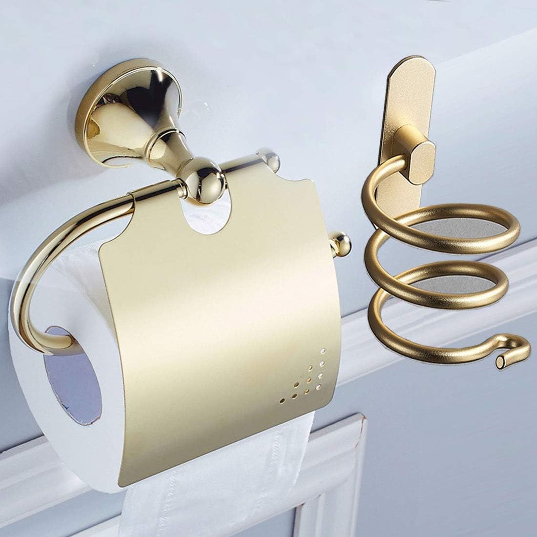 Toilet Roll Holder, Retro Roll Tissue Holder Wall Mount Toilet Paper