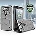 Zizo Bolt Series compatilbe with LG V20 Case Military Grade Drop Tested with Tempered Glass Screen Protector, Holster, Kickstand Gray Black