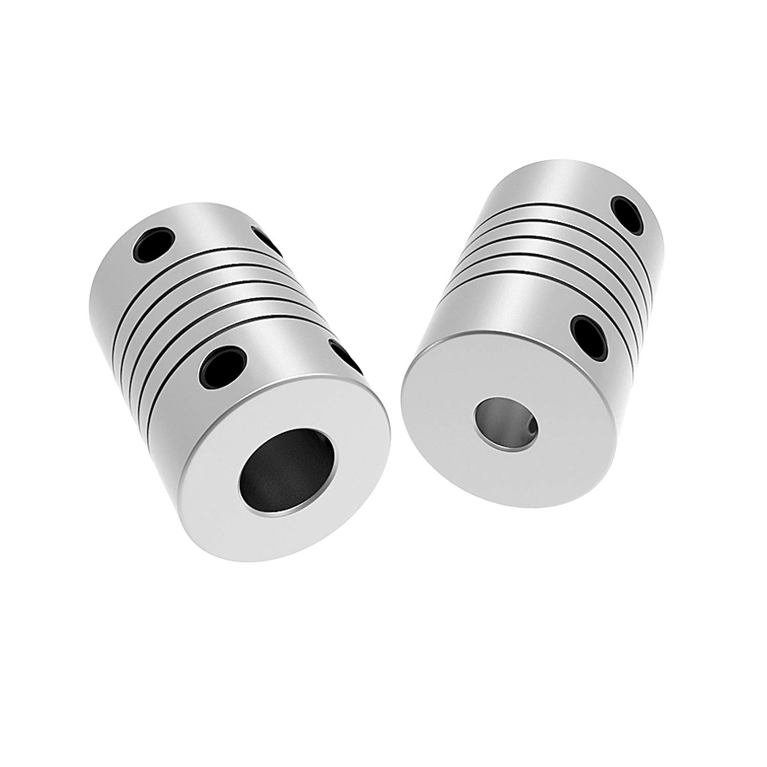 Pack of 2 Flexible Shaft Couplings 5 mm to 8 mm 19 x 25 Stepper Motor Coupler Aluminium Alloy CNC Joint Connector Motor Shaft Coupling 3/4/5/6/6.35/7/8/10 mm (3 mm x 4 mm)