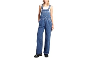 Tongmingyun Women's Casual Denim Overalls Vintage Stretch Adjustable Straps Bib Jeans Pants Jumpsuits