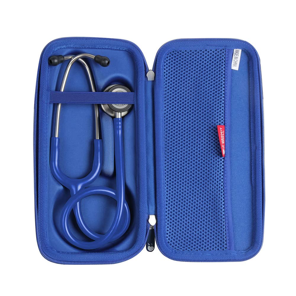 Hard Travel Case for 3M Littmann Classic III Monitoring Stethoscope by Hermitshell (Sapphire Blue)