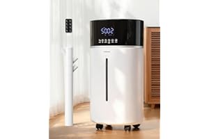 Yokekon Cool and Warm Mist Humidifier Large Room, 4.76Gal/18L Humidifiers for Bedroom 2500 sq ft, Air Humidifiers for Home wi