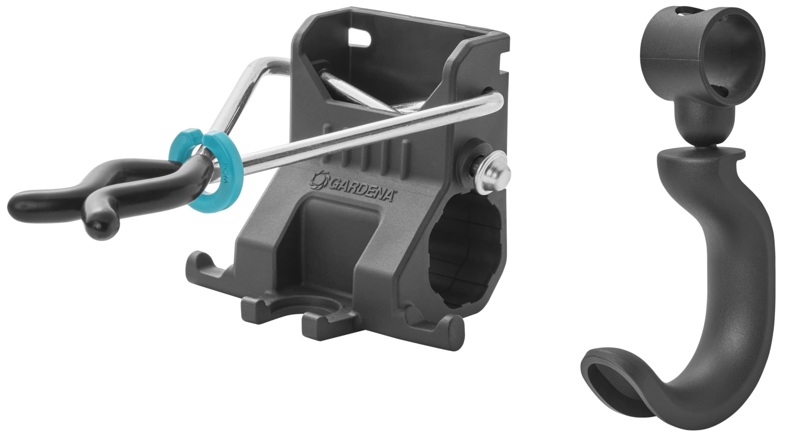 Gardena Set of Single Holders and Single Hooks: Brackets for garden tools, extension for Tool Rack Plus, universal hook made from recycled materials (3510-20)