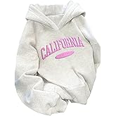 SOLY HUX Women's Graphic Hooded Sweatshirts Pullover Long Sleeve Shirts Loose Fall Hoodies Preppy Clothes