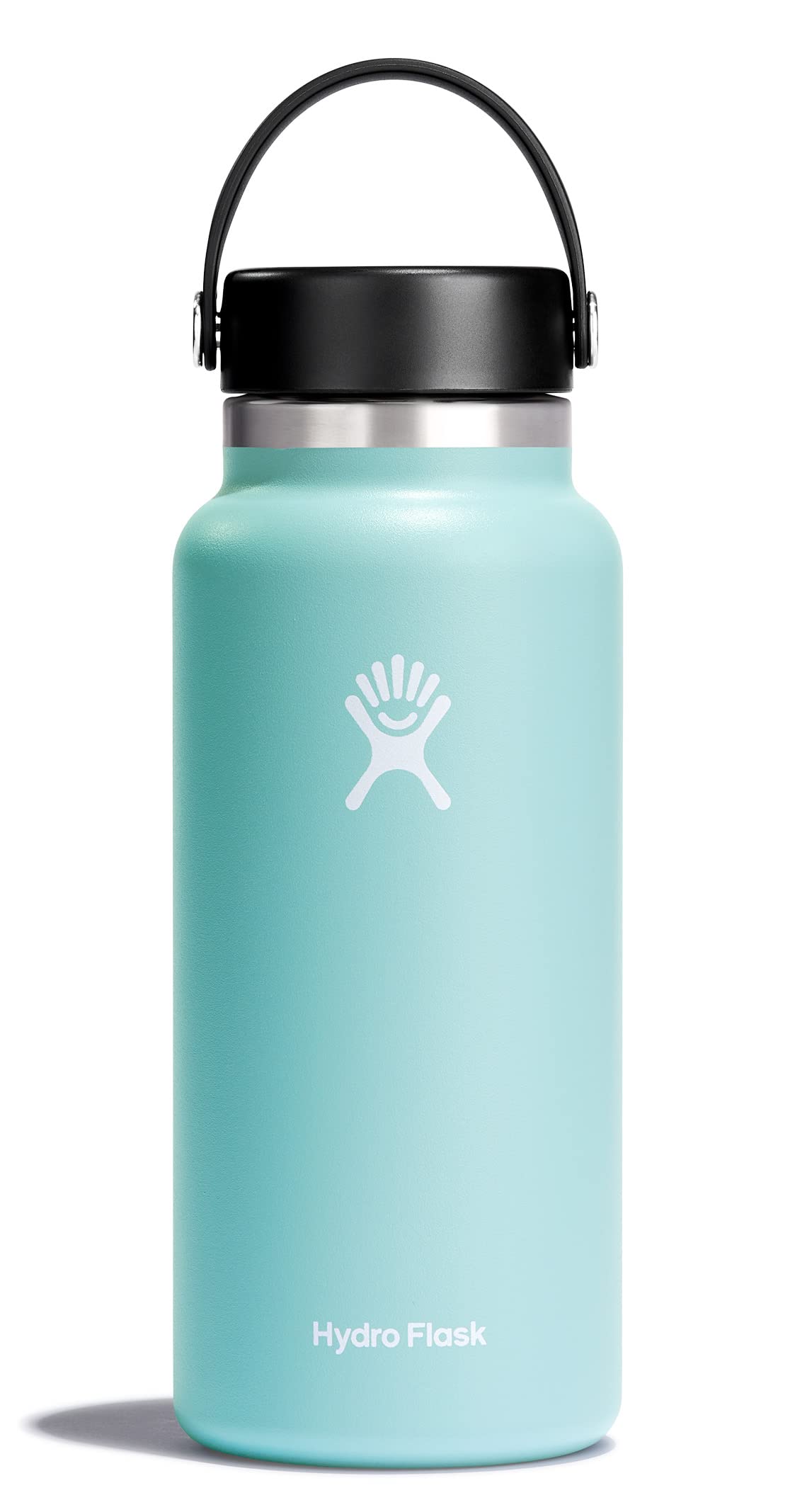 HYDRO FLASK - Water Bottle 946 ml (32 oz) - Vacuum Insulated Stainless Steel Water Bottle with Leak Proof Flex Cap and Powder Coat - BPA-Free - Wide Mouth - Dew