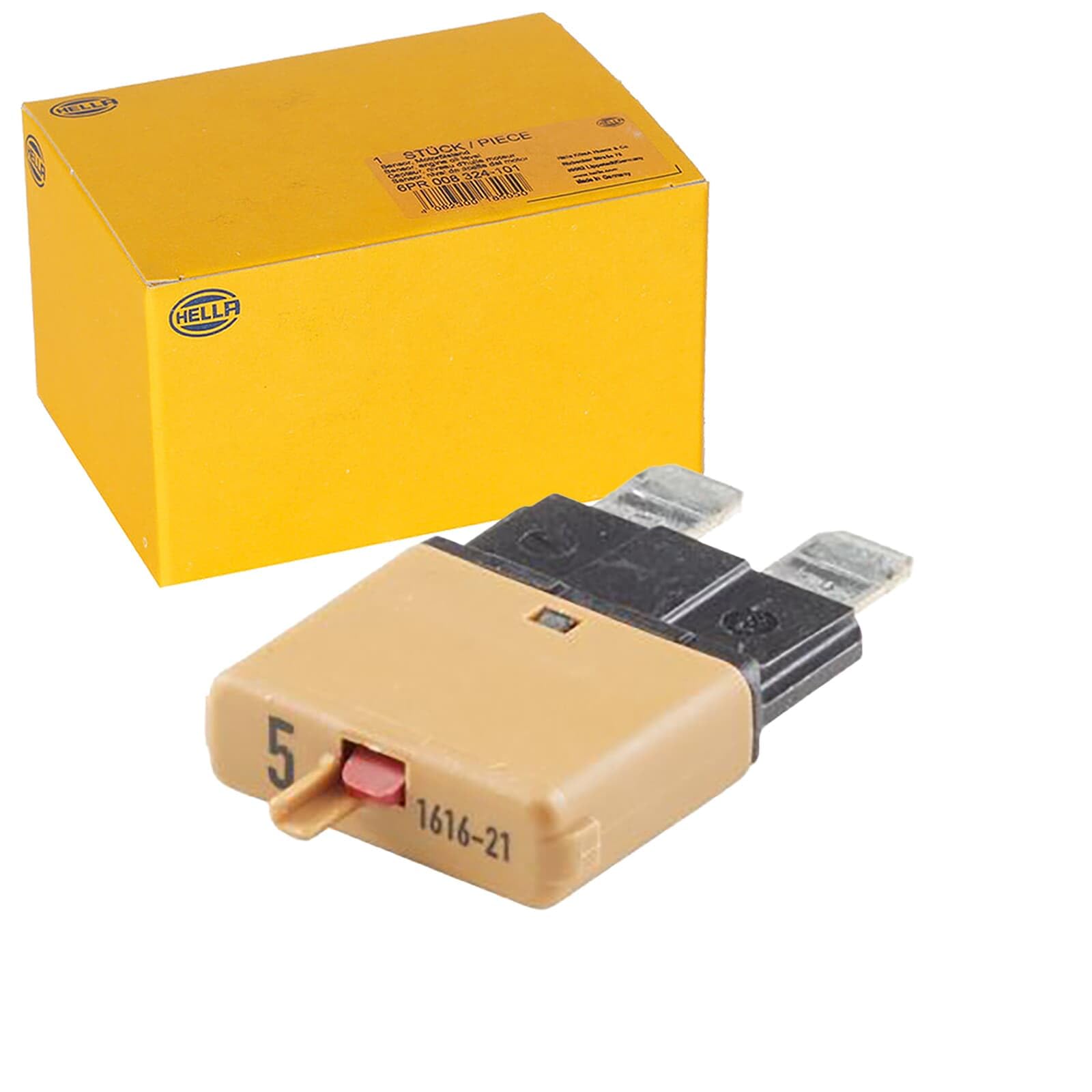 HELLA 8JS 174 320-001 Automatic Circuit Breaker - 5A - 32V - Light-brown - Thermic