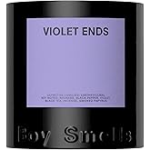 Boy Smells Violet Ends Candle | Rhubarb, Violet, and Smoked Papyrus | Earthy, Floral Scented Candle | Vegan, Non-GMO Soy Blen