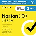 Norton 360 Deluxe Antivirus, 3 Devices, Auto-Renews [Download] | Includes AI Scam Protection, Advanced VPN, Dark Web Monitoring, &amp; PC Cloud Backup