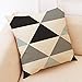 Decemter 4PCS Geometric Tree Leaf Throw Cushion Cover Cotton Linen Pillowcase Home Decoration 18x18 Beige