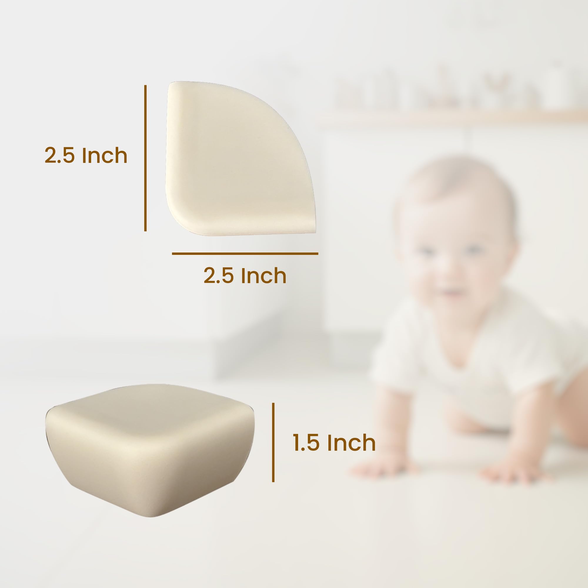Baby Proofing Corner Protectors (8 Pack) | Extra-Large 2.5