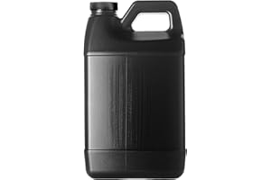 DMSOSTORE Black 1 Gallon Empty Plastic (HDPE) F-Style Jug | 38/400 Neck with Ribbed Cap (128oz)