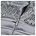 Miusol Women's Retro Floral Lace Vintage 2/3 Sleeve Slim Ruched Wedding Maxi Dress,D-silver Gray,Small