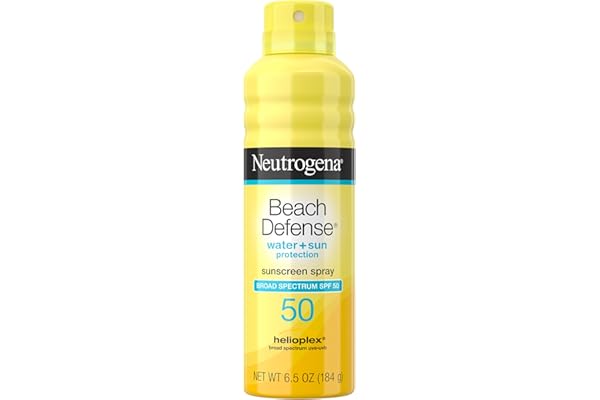 Neutrogena Beach Defense SPF 50 Sunscreen Spray, Broad Spectrum, Lightweight & Fast Absorbing, Oxybenzone & Octinoxate Free, 