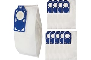 FANSHUGE 10Pack R30D HEPA Vacuum Bags Compatible with Riccar Brilliance R30D, R30P, R30PET & Simplicity Synchrony S30D, S30P, S30PET Upright Vacuums Cleaner, Part RNHC-6/SNH-6