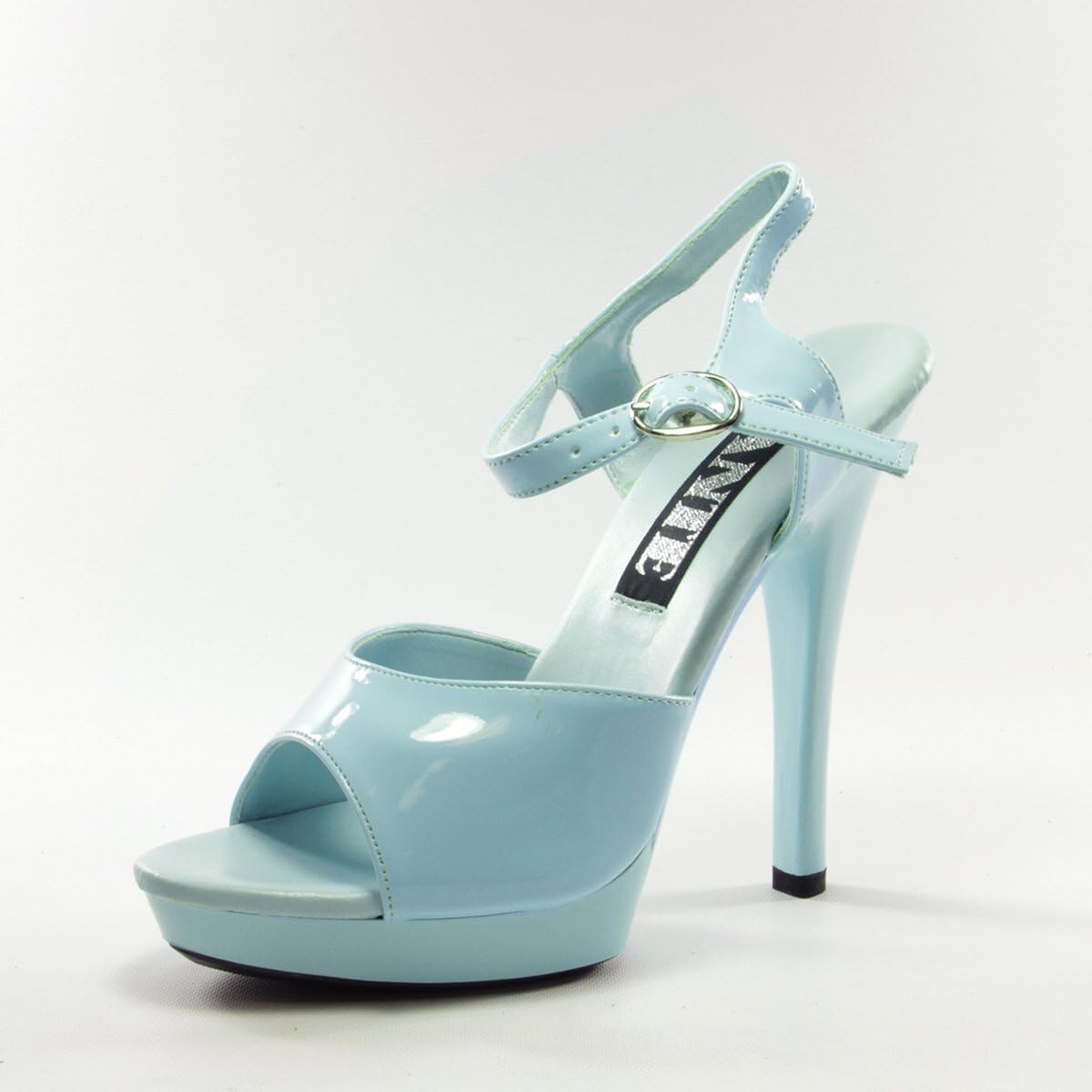 light blue platform heels