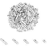 UNICRAFTALE 100pcs Slide On End Caps Clasp 5 Sizes Stainless Steel Tube End Bar Slider End Caps Crimp Terminators Clasp for Seed Beads Looms Multi-Strand Necklace Bracelet DIY Jewelry Making