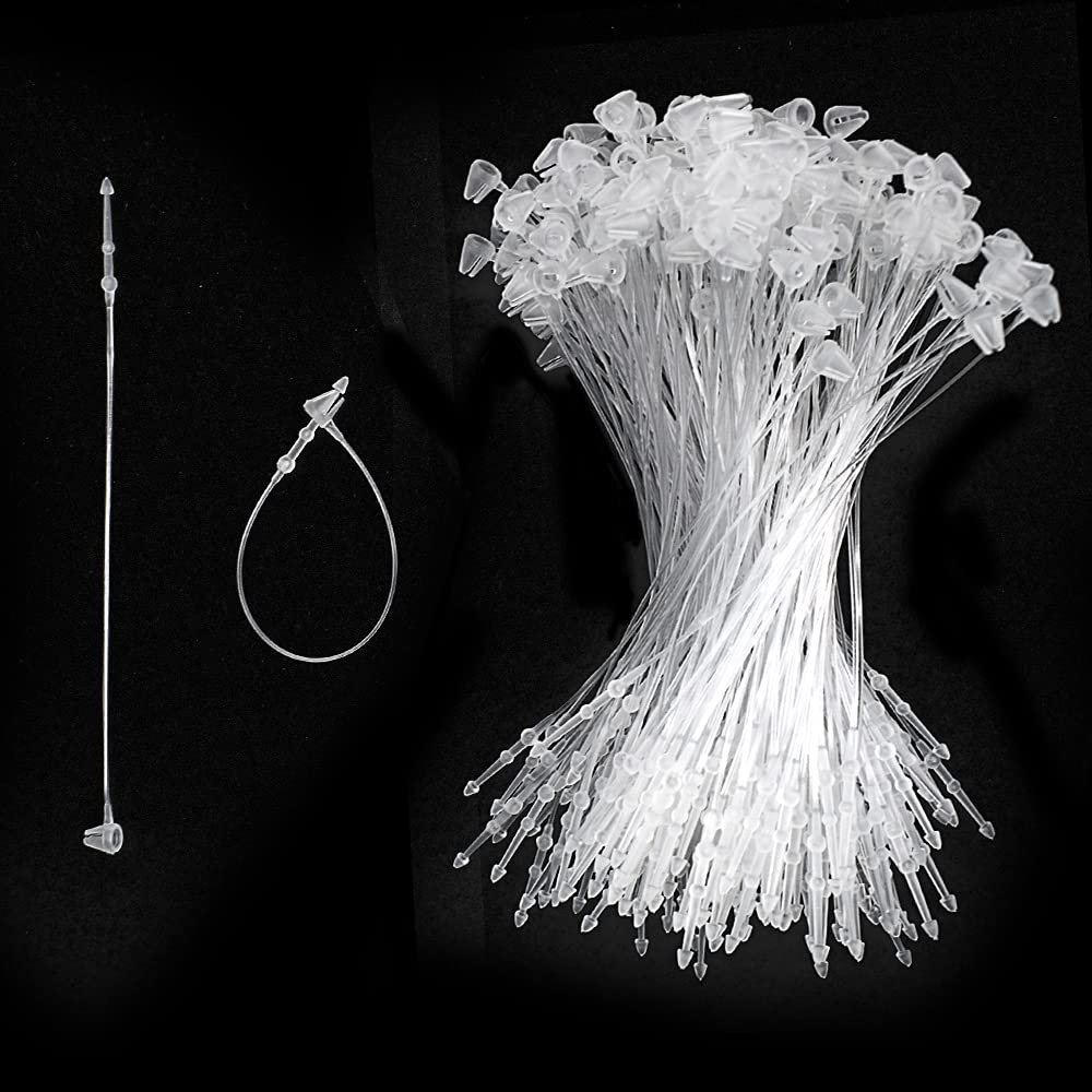 Photo 1 of 2000Pcs 3inch Plastic Fastener Hang Tag Snap Lock Pin Security Loop Clothing Price Tags Pins Easy to Tie for Retail Store (3inch)