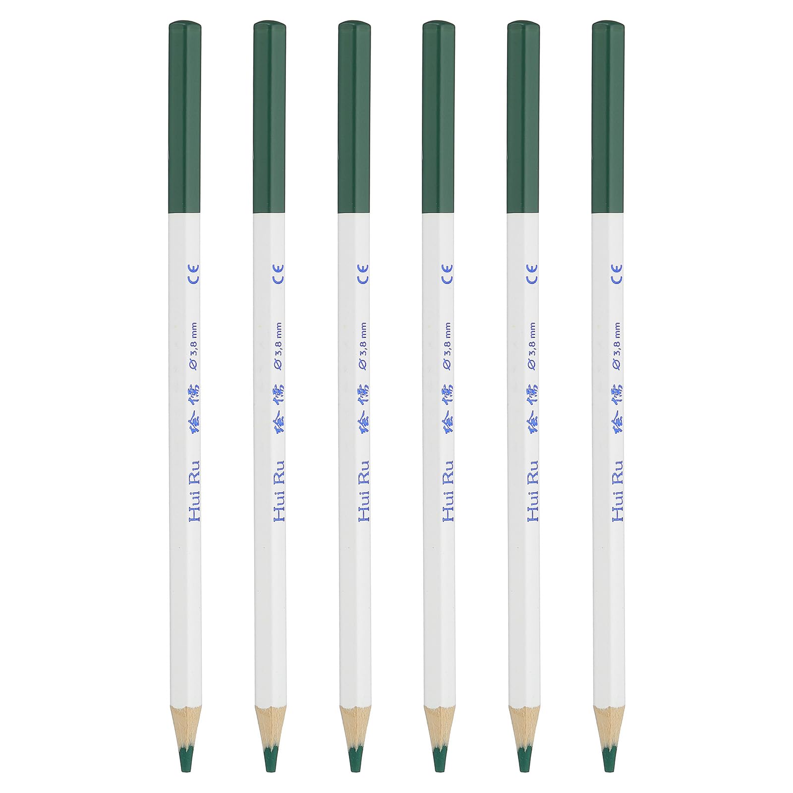 PATIKIL Dark Green Colored Pencils Set,6 Pcs Oil Color Pencils Wooden Coloring Drawing Pencil for Artists Art Painting Sketching