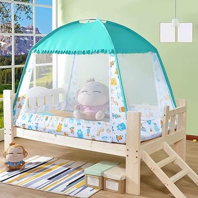 ZXPLO Pop-Up Crib Safety Tent - Mesh Canopy To Prevent Climbing, Keep Bugs Out, With Storage Organizer
