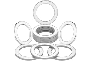 AOIT M14 Aluminum Oil Drain Plug Crush Washers Gaskets Fits for Mazda, Replacement for The Part # 9956-41-400, Used for Oil Change, 10 Pack
