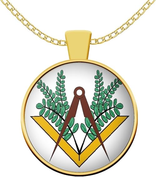 Amazon フリーメイソンネックレス フリーメイソンアカシアシンボル フリーメイソンロッジギフトアクセサリー スクエアコンパスペンダント ネックレス 通販