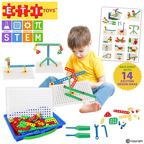 ETI Toys - Kit of Screws for Boys and Girls 92 Piece set for building Engineering designs! Great for Learning, Developing and Having Fun. Engineer your design Today!