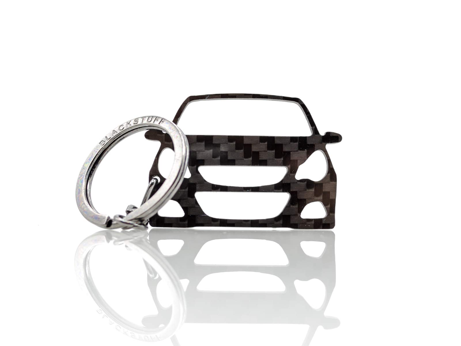 BlackStuff Carbon Fiber Keychain Keyring Ring Holder Compatible with Corsa D 2006-2014 BS-192