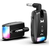 Wireless Guitar System - 230FT Range, 12H Battery, RGB Lights, Low Latency | Wireless Guitar Transmitter Receiver, 210&deg; Rotatable Plug, Anti-Interference, Clear Sound, Plug &amp; Play for Guitar &amp; Bass