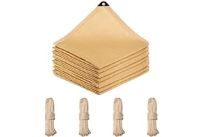 TSHIWORT Sun Shade Sail, 10'x 13' Rectangle Sun Shade for Patio, UV Protection Sun Shade Canopy, Tear and Rust Resistant Shade Canopy Wind Sail, Outdoor Shade Cover for Beach, Backyard, Lawn, Yard, Deck