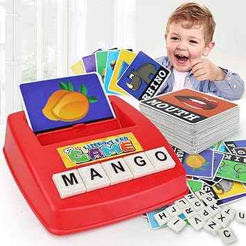 Womdee Word Flash Cards Sight Words Flash Cards Word Builder Spelling Words Toy for Alphabet Letter Word Spelling Game for Early Readers