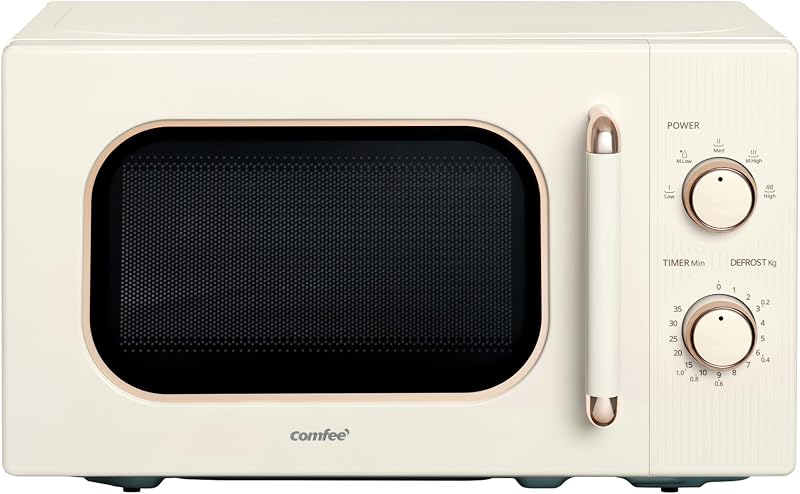 COMFEE 20L 700W Cream Compact Microwave Oven CMO-M202NC(CM)