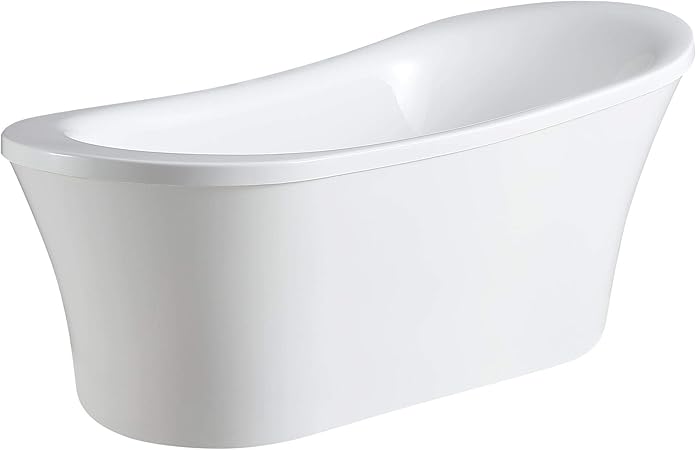 Ove Decors Freestanding Bathtub In Glossy Contemporary Soaking