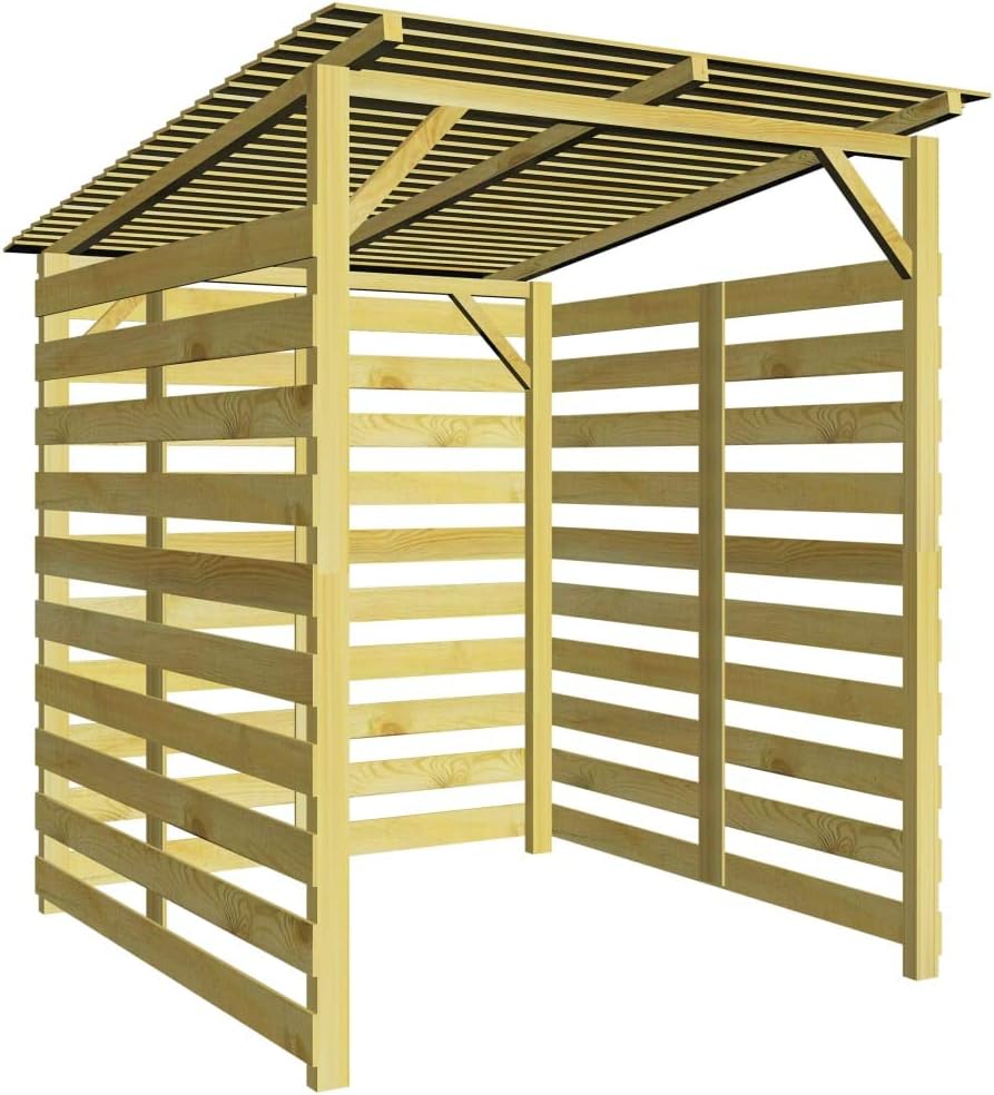 vidaXL Kiefer Imprägniert Unterstand Kaminholz Fahrrad Gerätehaus Schuppen