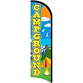 Vista Flags CAMPGROUND Premium Windless Polyknit Feather Flag (3 x 11.5 feet)