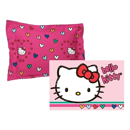 2pc Hello Kitty Pillow Sham And Pillowcase Set Sanrio Free Time